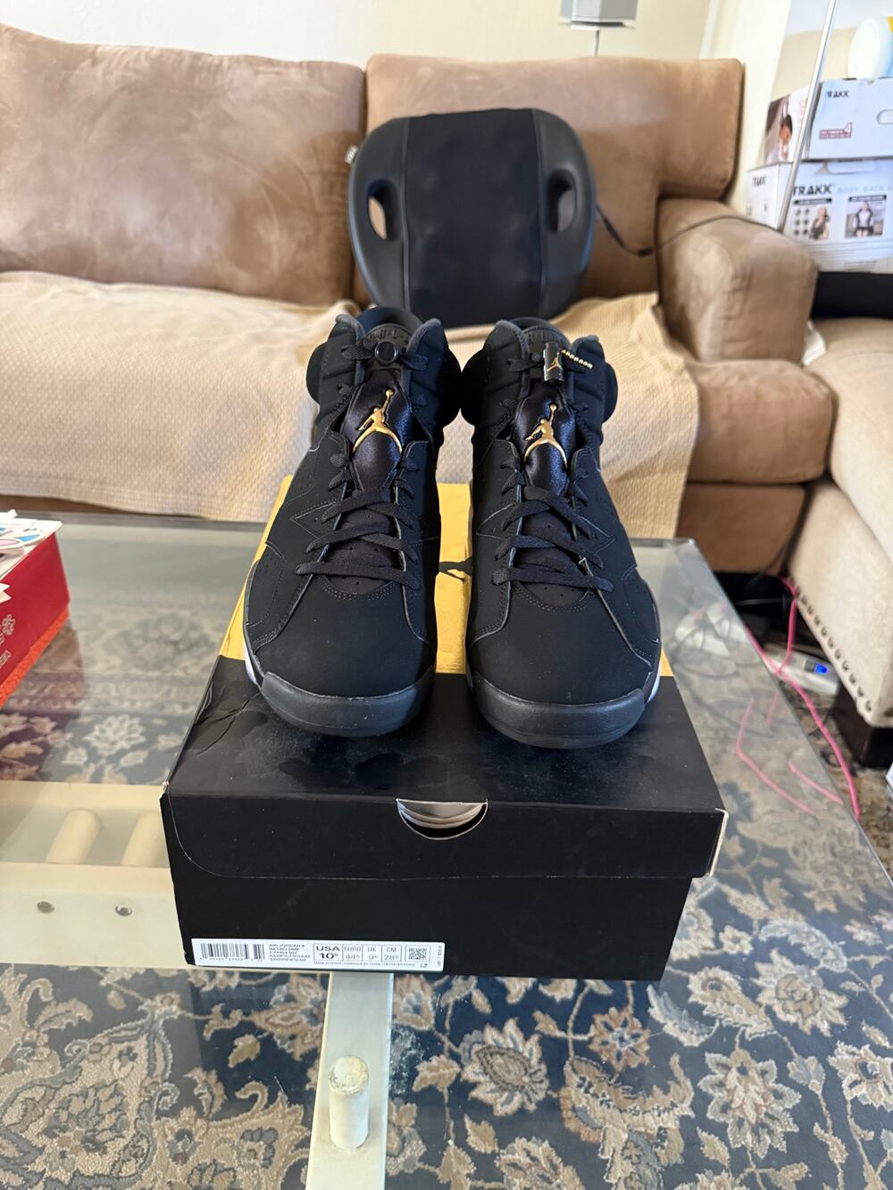 Air Jordan 6 Retro DMP Defining Moments Black Gold Size 10.5 OG All